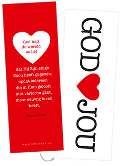 Boekenleggers / God houdt van jou - Johannes 3:16