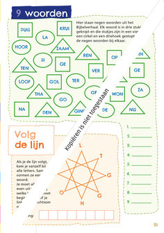  Lees- kleur- en puzzelboekje / Door de Bijbel