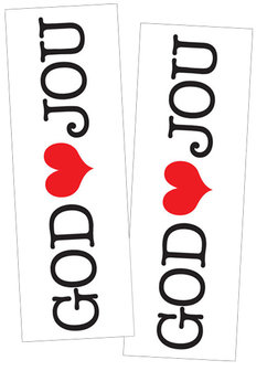 Stickers / God houdt van jou