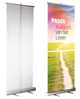 Roll-up banner / Pasen kruispunt van het leven