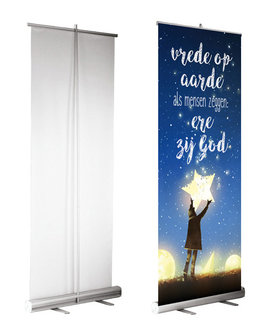 Roll-up banner / Ere zij God en vrede op aarde