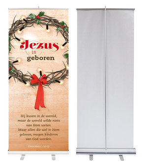 Roll-up banner / Jezus is geboren