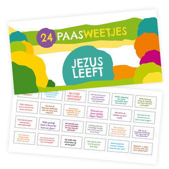 Luikjeskaart Pasen met 24 weetjes