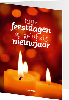 Dubbele kerst- en nieuwjaarskaarten