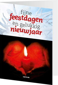 Dubbele kerst- en nieuwjaarskaarten