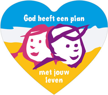 Kaart in hartvorm / God heeft een plan met jouw leven