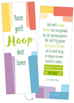 Boekenlegger / Pasen geeft hoop - hoop doet leven