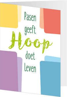  Dubbele kaart / Pasen geeft hoop - hoop doet leven