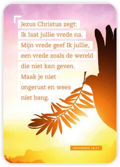 Bemoedigingskaartjes - Johannes 14:27