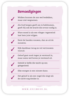 Bemoedigingskaartjes - Psalm 16:8