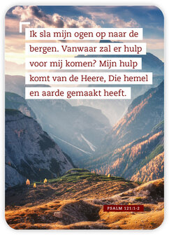 Bemoedigingskaartjes - Psalm 121:1-2