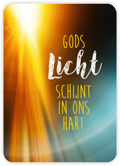 Minikaartjes / Gods licht schijnt in ons hart