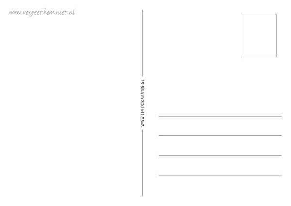 Ansichtkaarten / Vergeet Hem niet