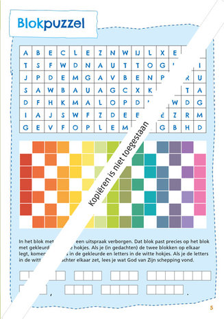  Lees- kleur- en puzzelboekje / Door de Bijbel
