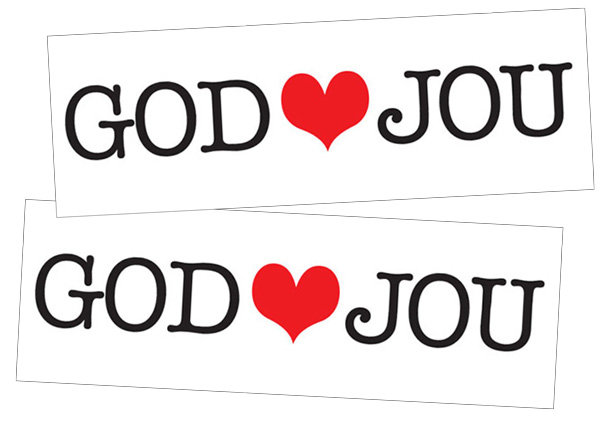 Stickers / God houdt van jou