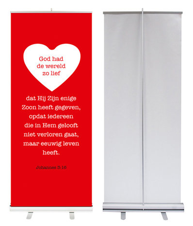 Roll-up banner / God had de wereld zo lief