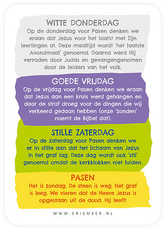Minikaartjes / Pasen - De steen is weg