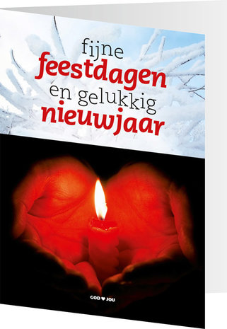 Dubbele kerst- en nieuwjaarskaarten