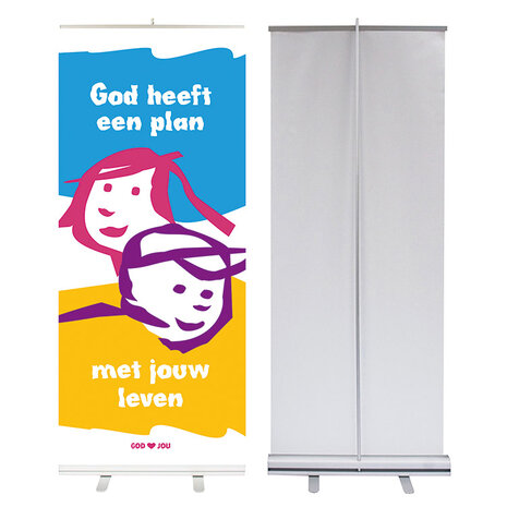 Roll-up banner / God heeft een plan met jouw leven