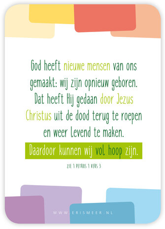  Minikaartjes / Pasen geeft hoop - hoop doet leven