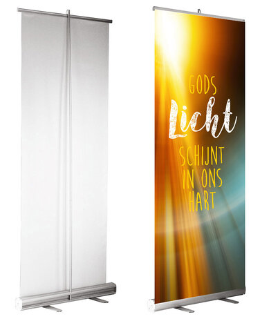 Roll-up banner / Gods licht schijnt in ons hart