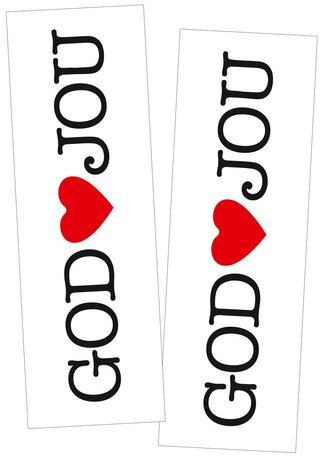 Stickers / God houdt van jou