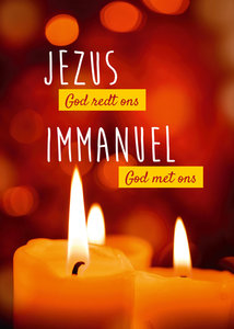 Ansichtkaarten /  Jezus God redt ons - Immanuel God met ons