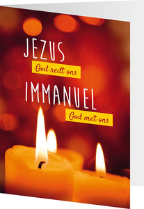 Dubbele kaarten /  Jezus God redt ons - Immanuel God met ons